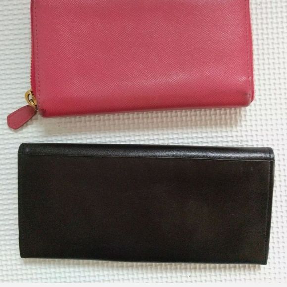 Hanae mori long black leather butterfly wallet - Picture 3 of 8